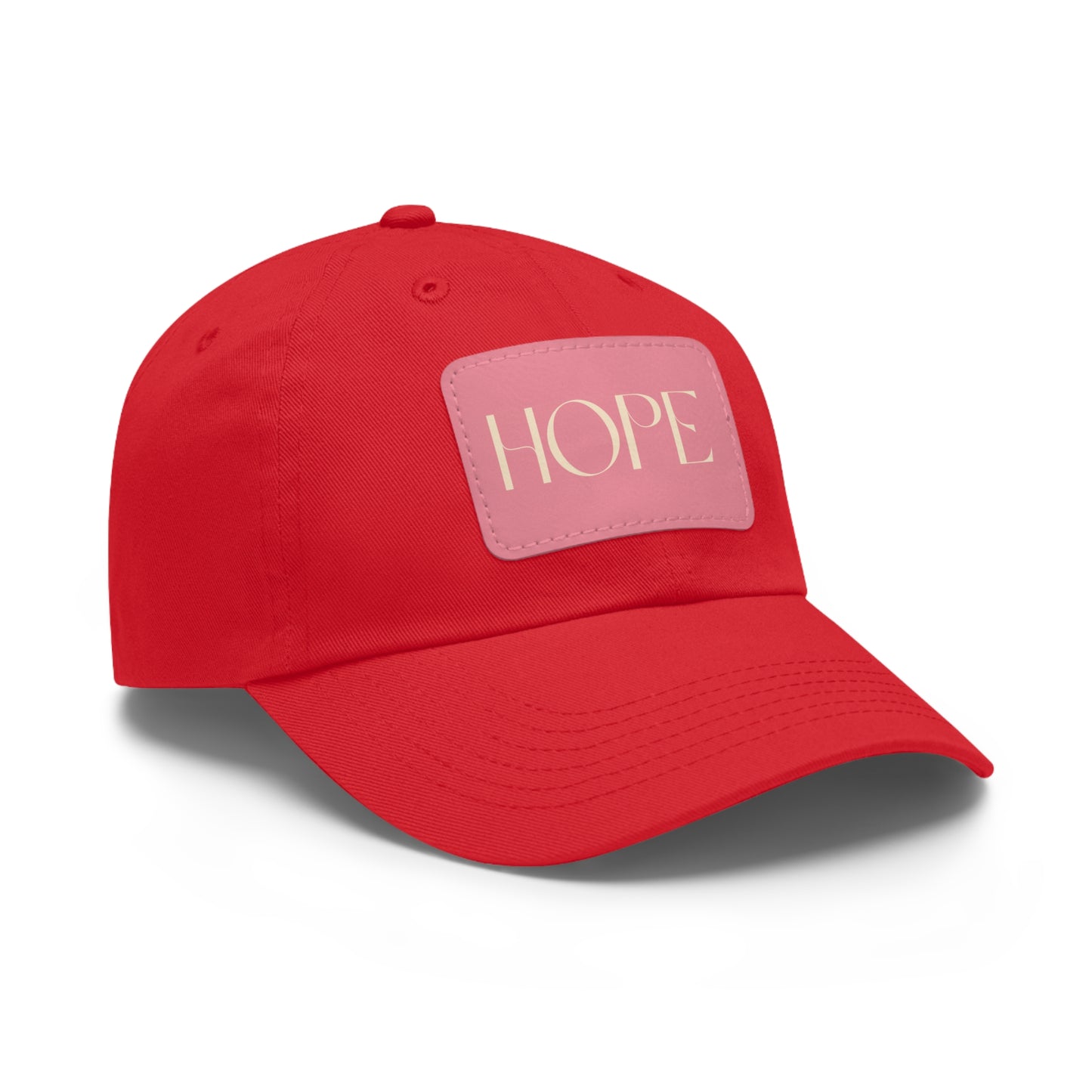 Message of HOPE- Cap Hat with Leather Patch (Rectangle)