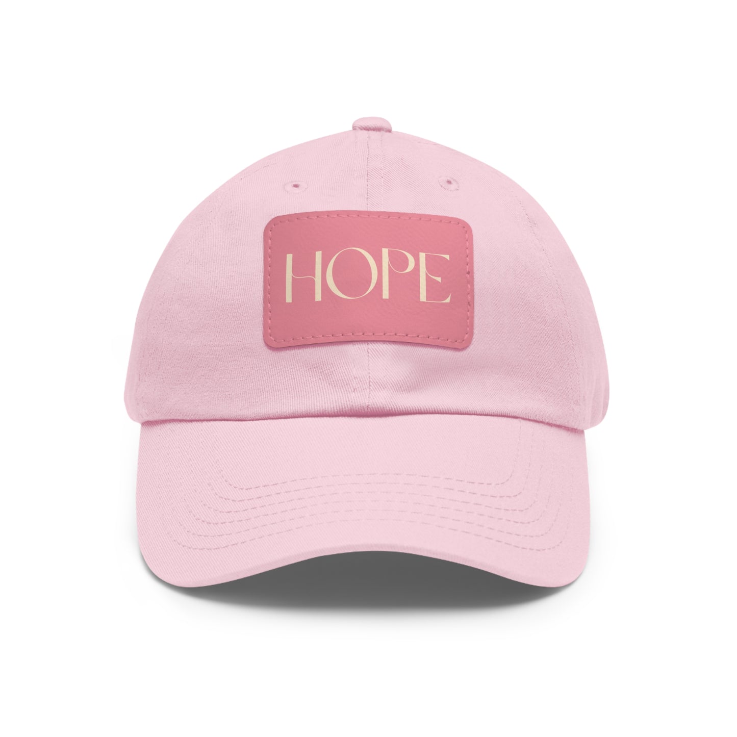 Message of HOPE- Cap Hat with Leather Patch (Rectangle)