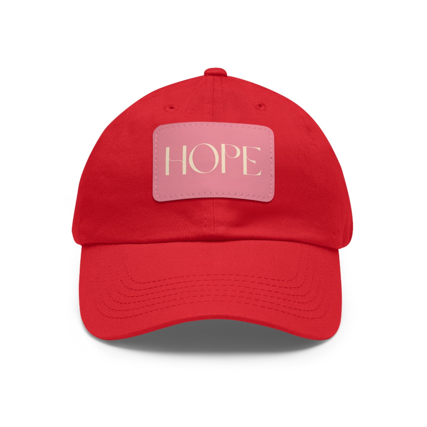 Message of HOPE- Cap Hat with Leather Patch (Rectangle)