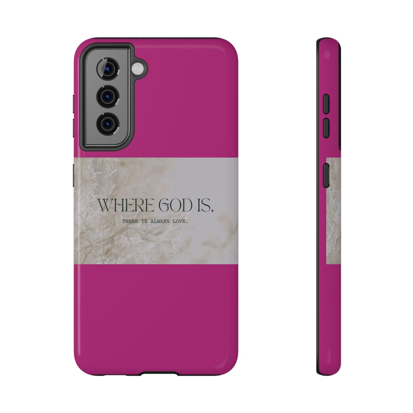 God With Love Fuchsia Pink Impact-Resistant Cases