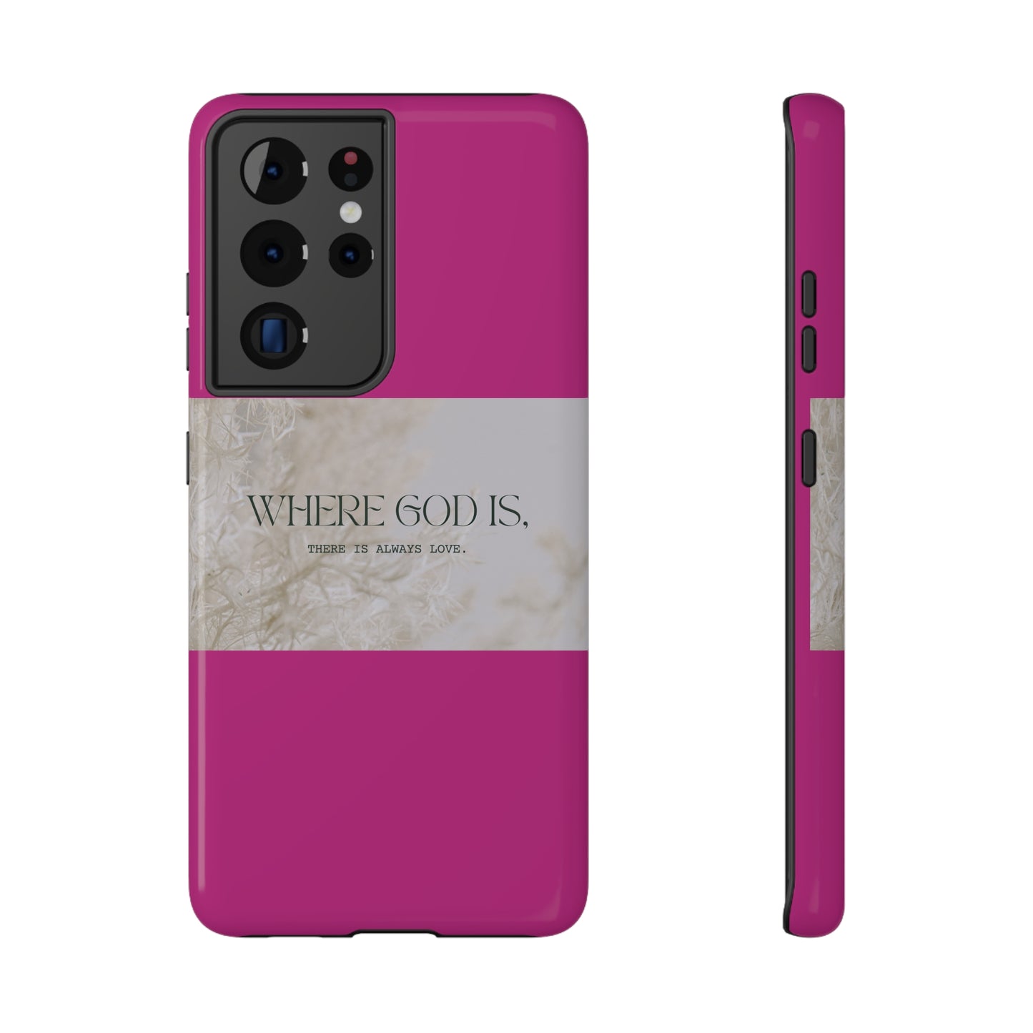 God With Love Fuchsia Pink Impact-Resistant Cases