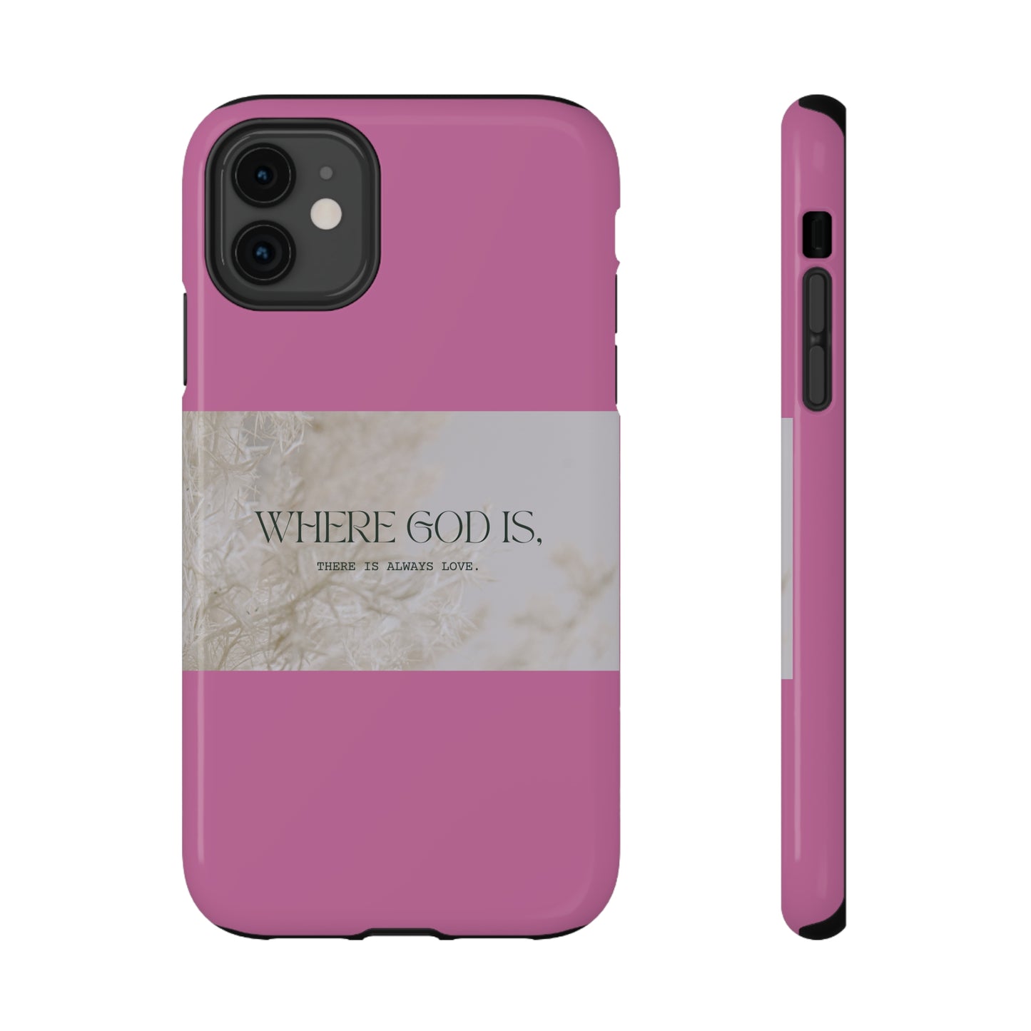 God With Love Pink Impact-Resistant Cases