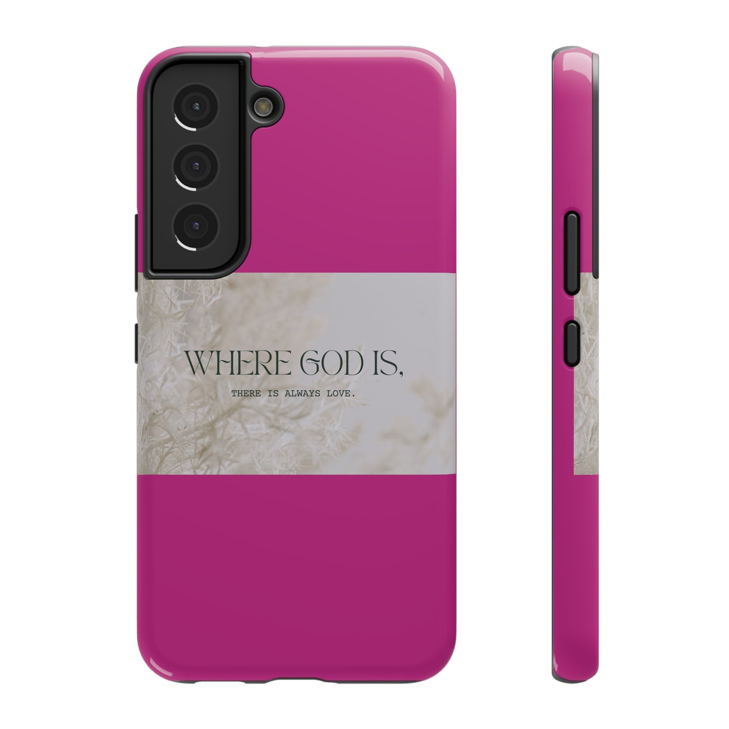 God With Love Fuchsia Pink Impact-Resistant Cases