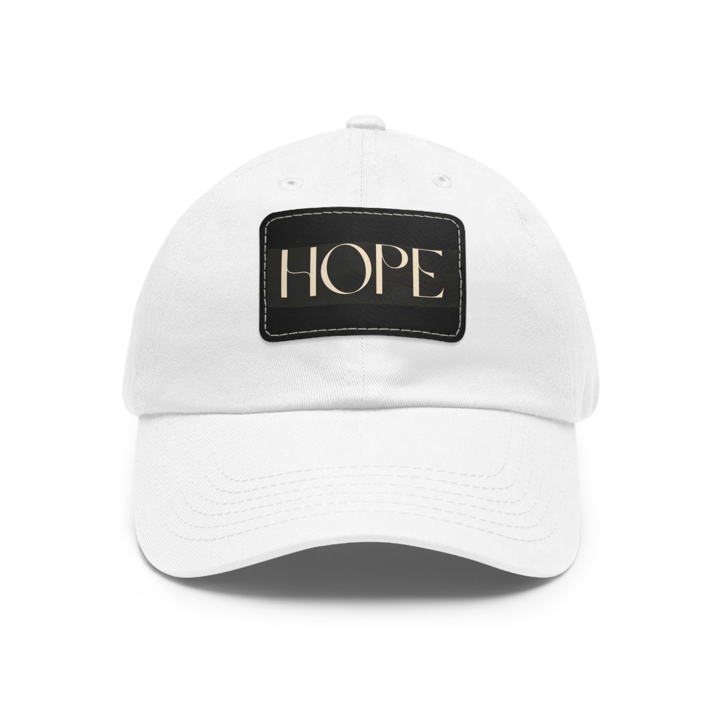 Message of HOPE- Cap Hat with Leather Patch (Rectangle)