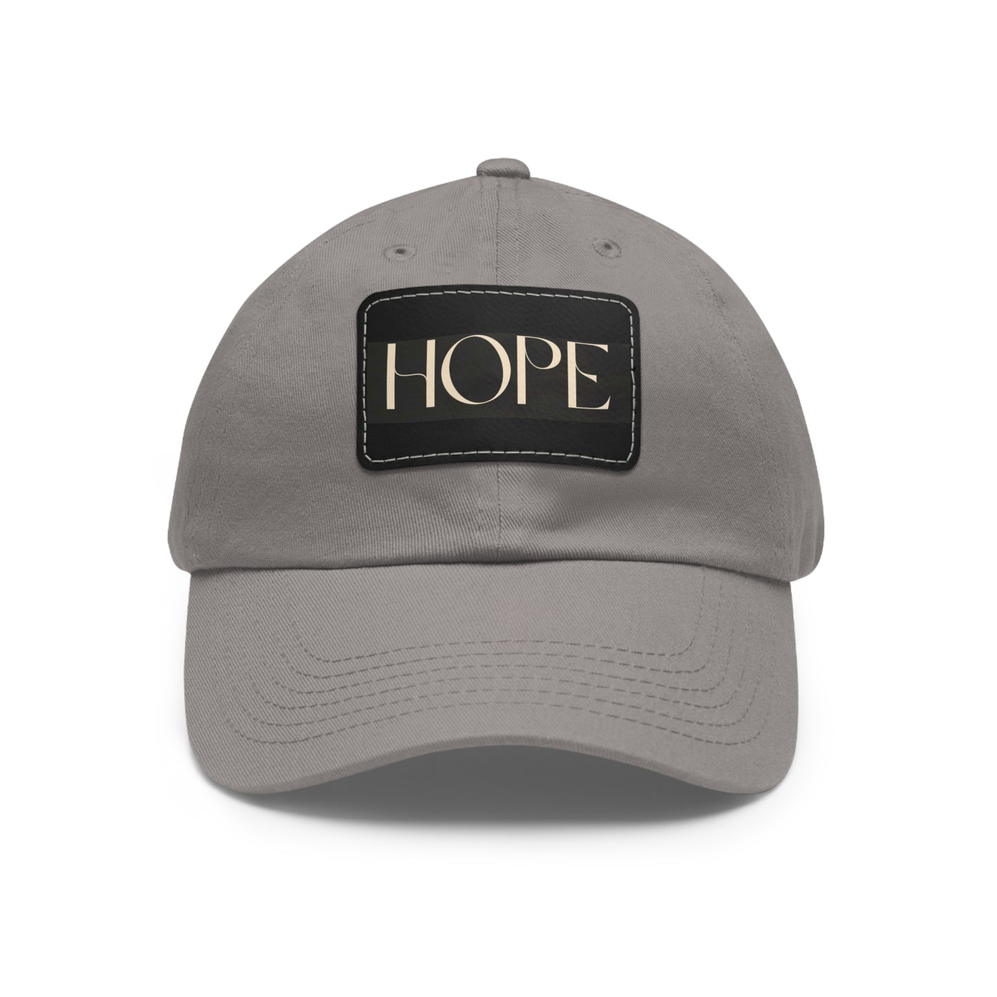 Message of HOPE- Cap Hat with Leather Patch (Rectangle)