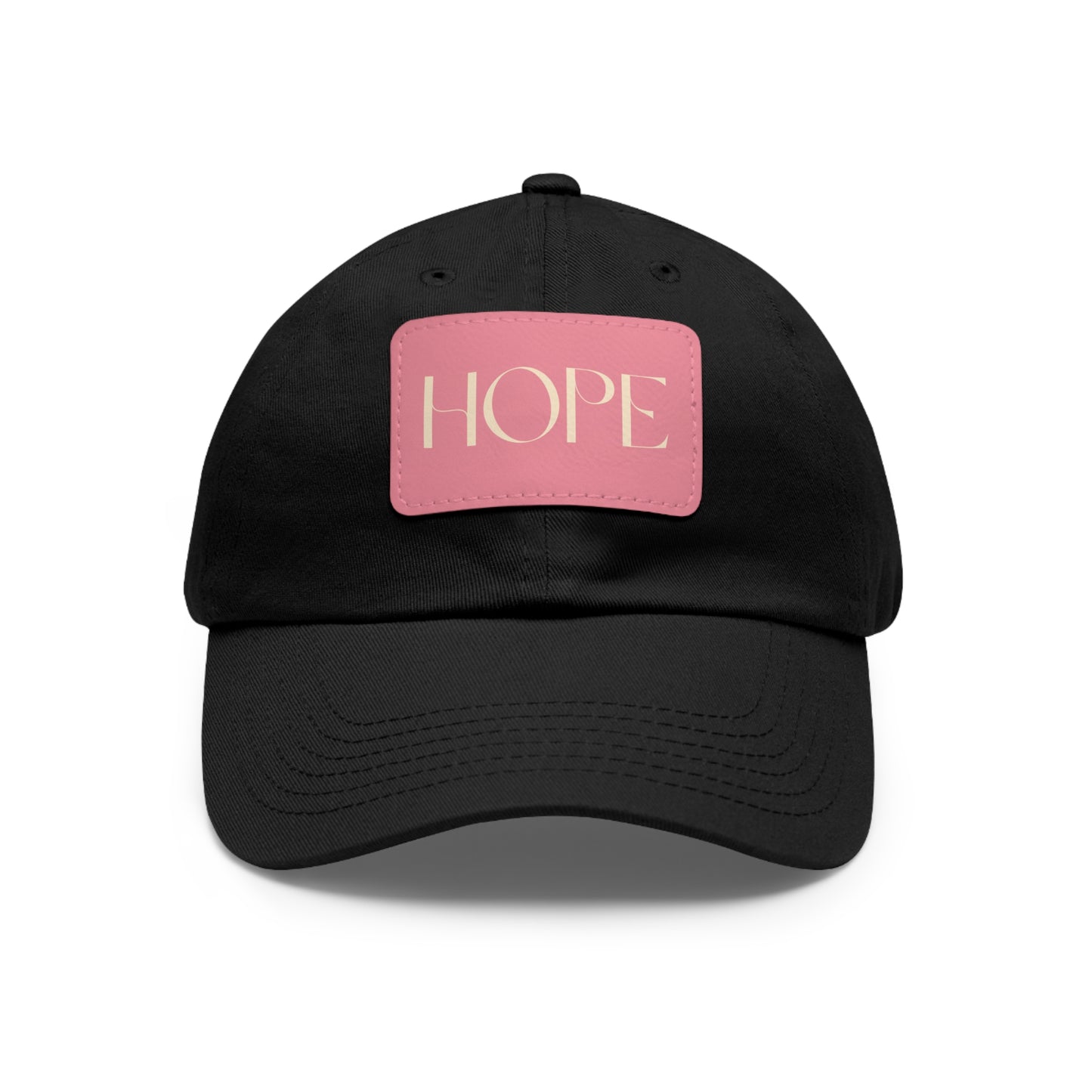 Message of HOPE- Cap Hat with Leather Patch (Rectangle)