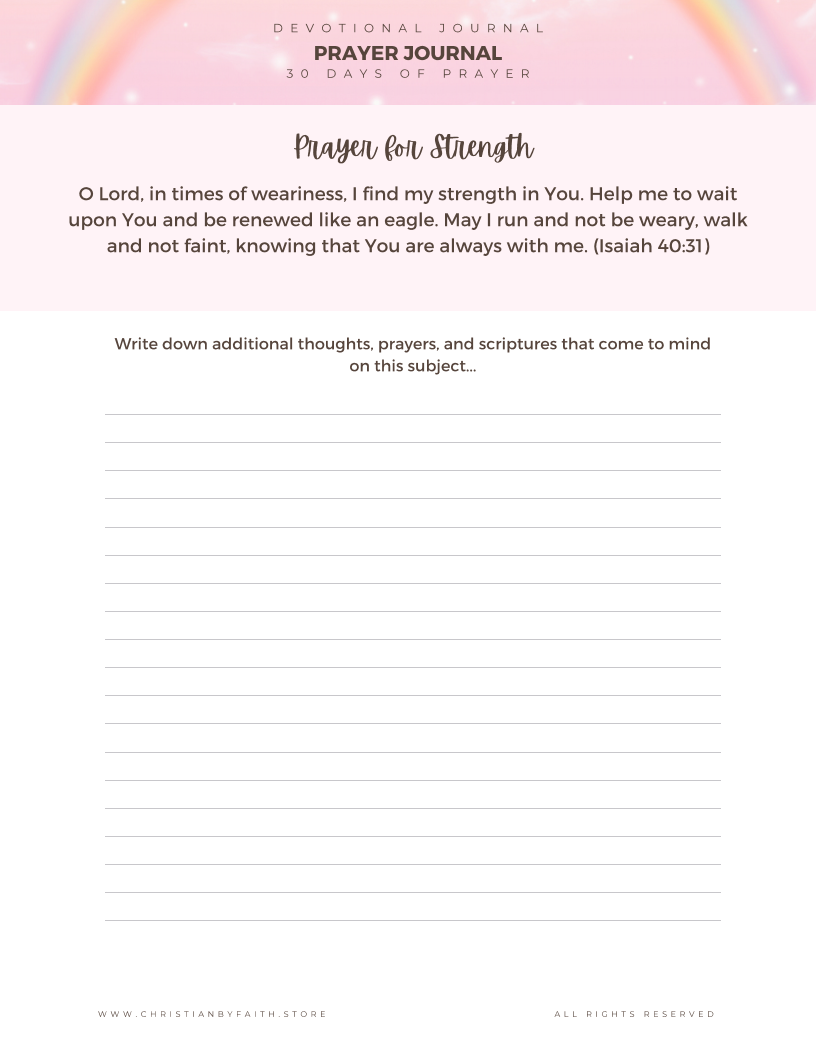 30-Day Prayer Journal