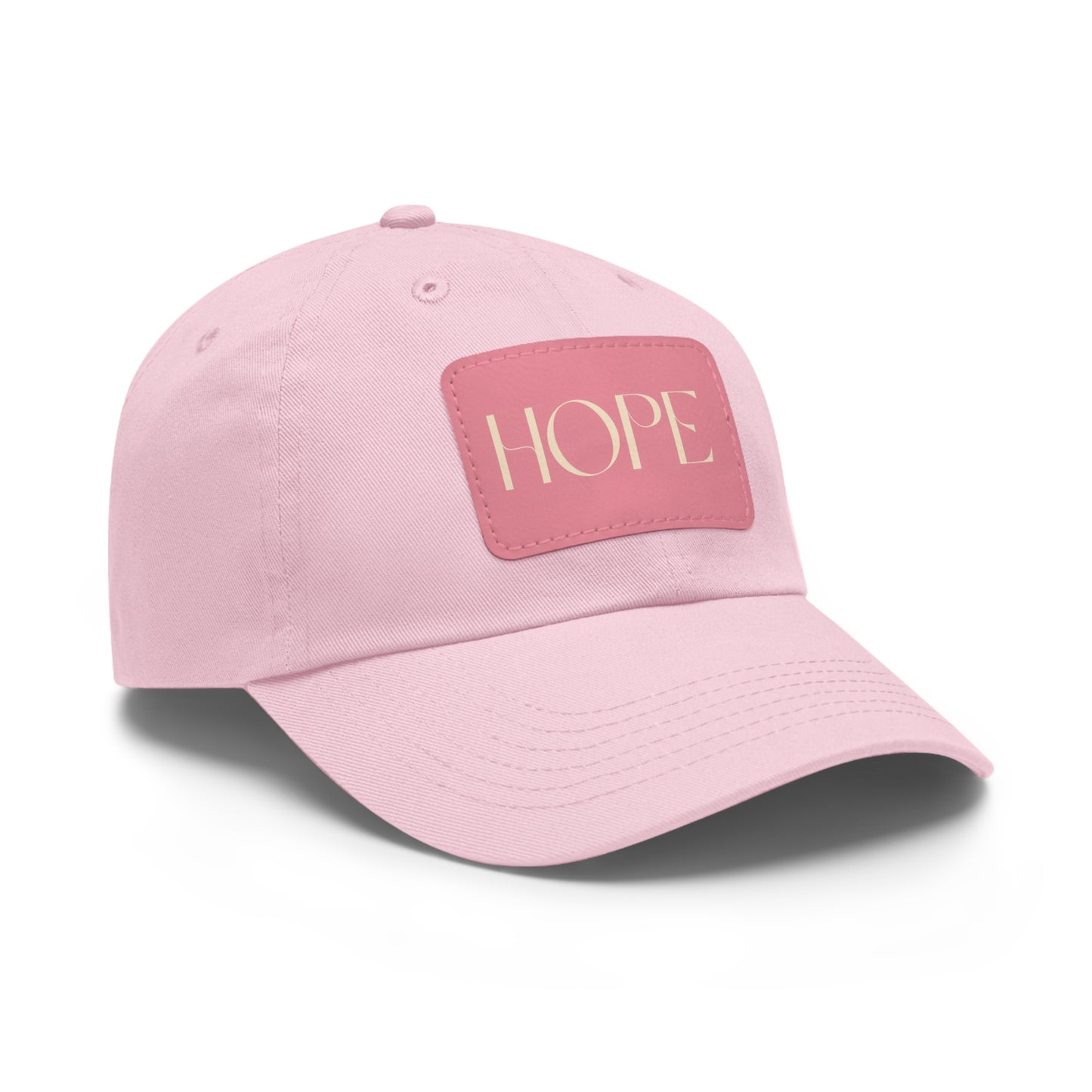 Message of HOPE- Cap Hat with Leather Patch (Rectangle)