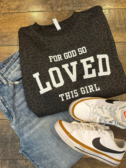 For God so Loved this GIRL Leopard Tunic