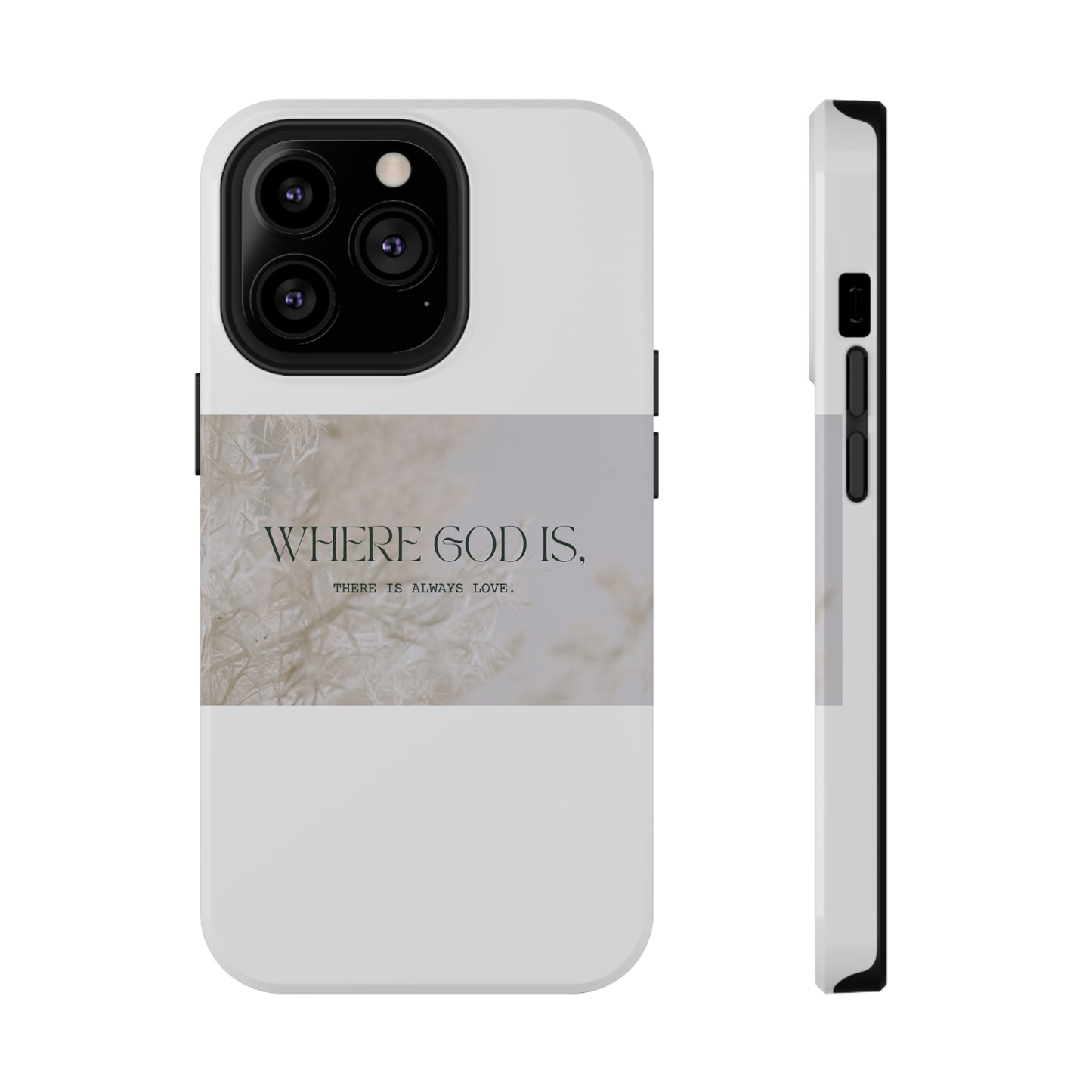 God With Love White Impact-Resistant Cases