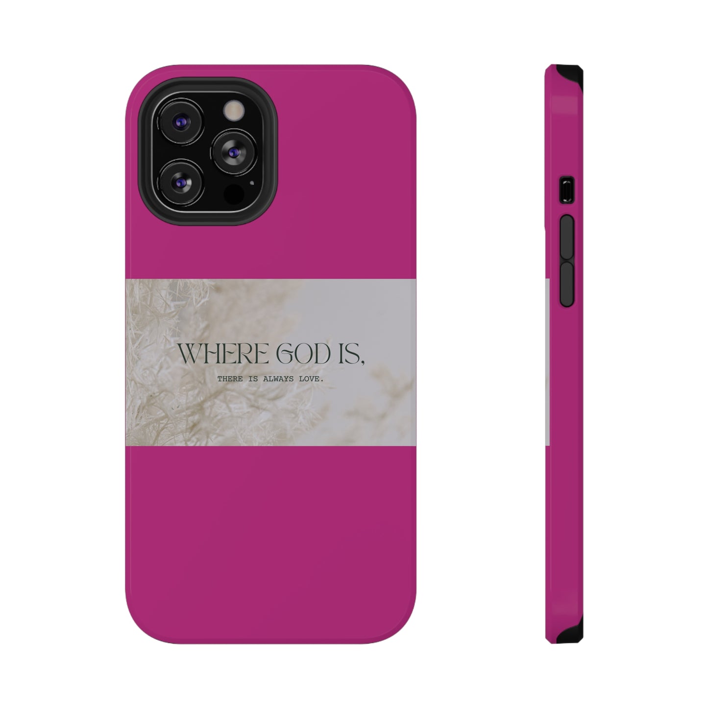 God With Love Fuchsia Pink Impact-Resistant Cases