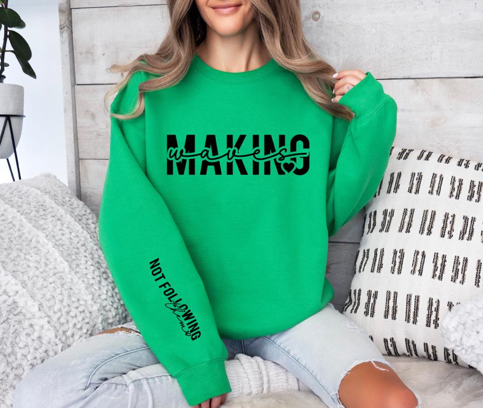 Making Waves Crewneck Pullover (MULTIPLE COLORS)