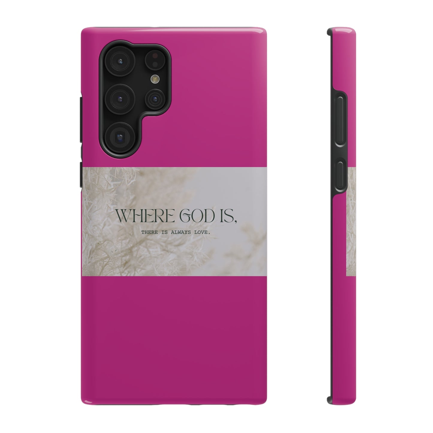 God With Love Fuchsia Pink Impact-Resistant Cases