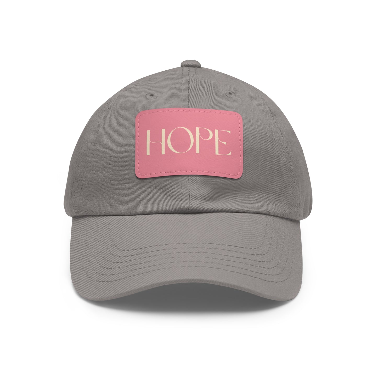 Message of HOPE- Cap Hat with Leather Patch (Rectangle)