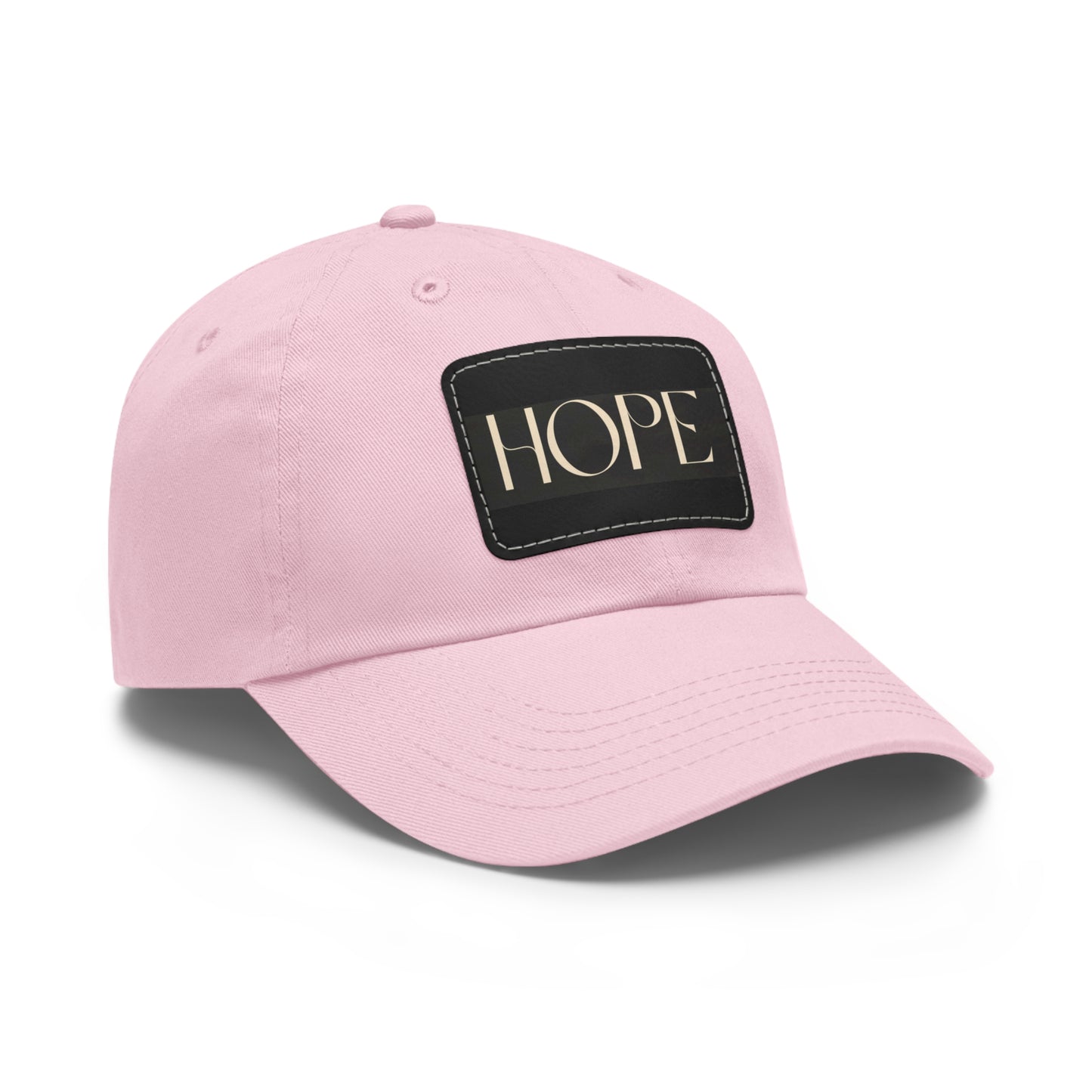 Message of HOPE- Cap Hat with Leather Patch (Rectangle)