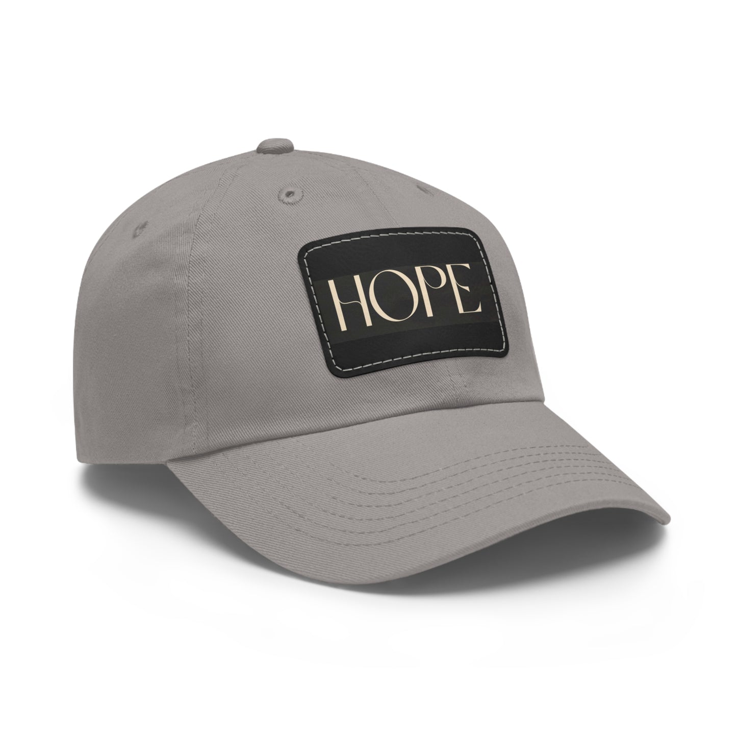 Message of HOPE- Cap Hat with Leather Patch (Rectangle)