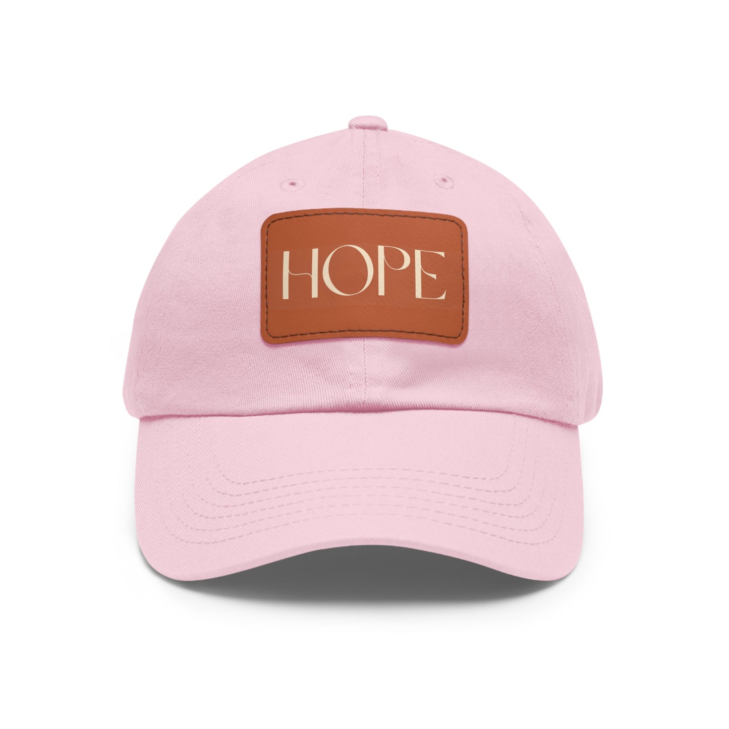 Message of HOPE- Cap Hat with Leather Patch (Rectangle)