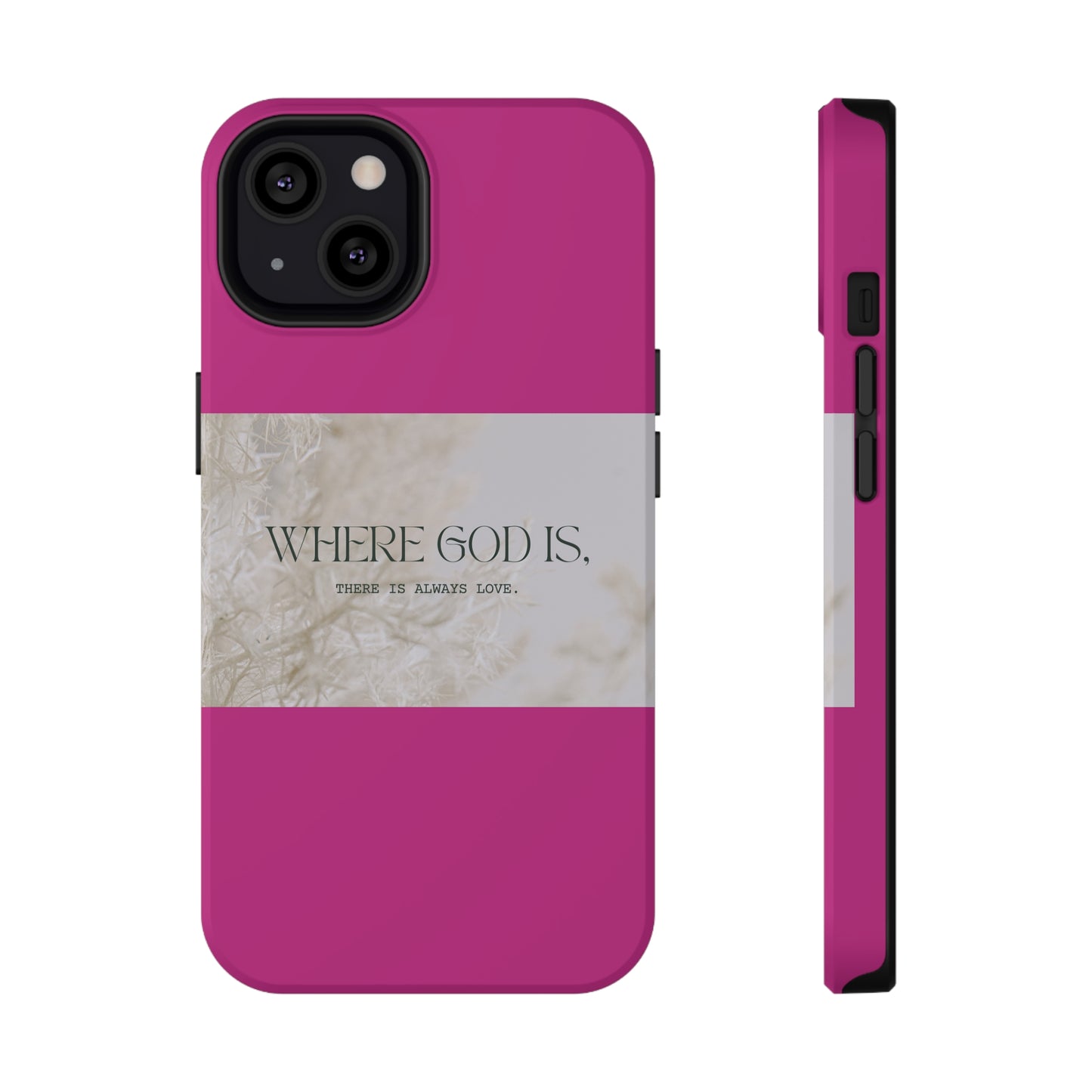 God With Love Fuchsia Pink Impact-Resistant Cases