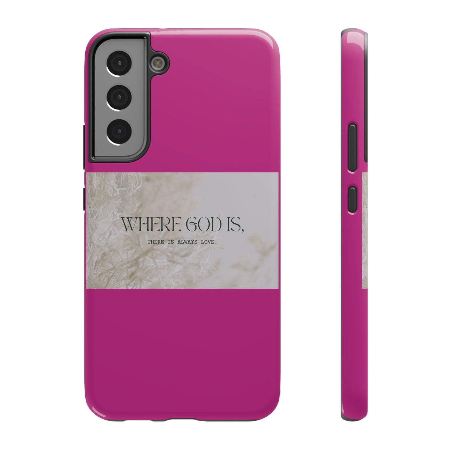 God With Love Fuchsia Pink Impact-Resistant Cases