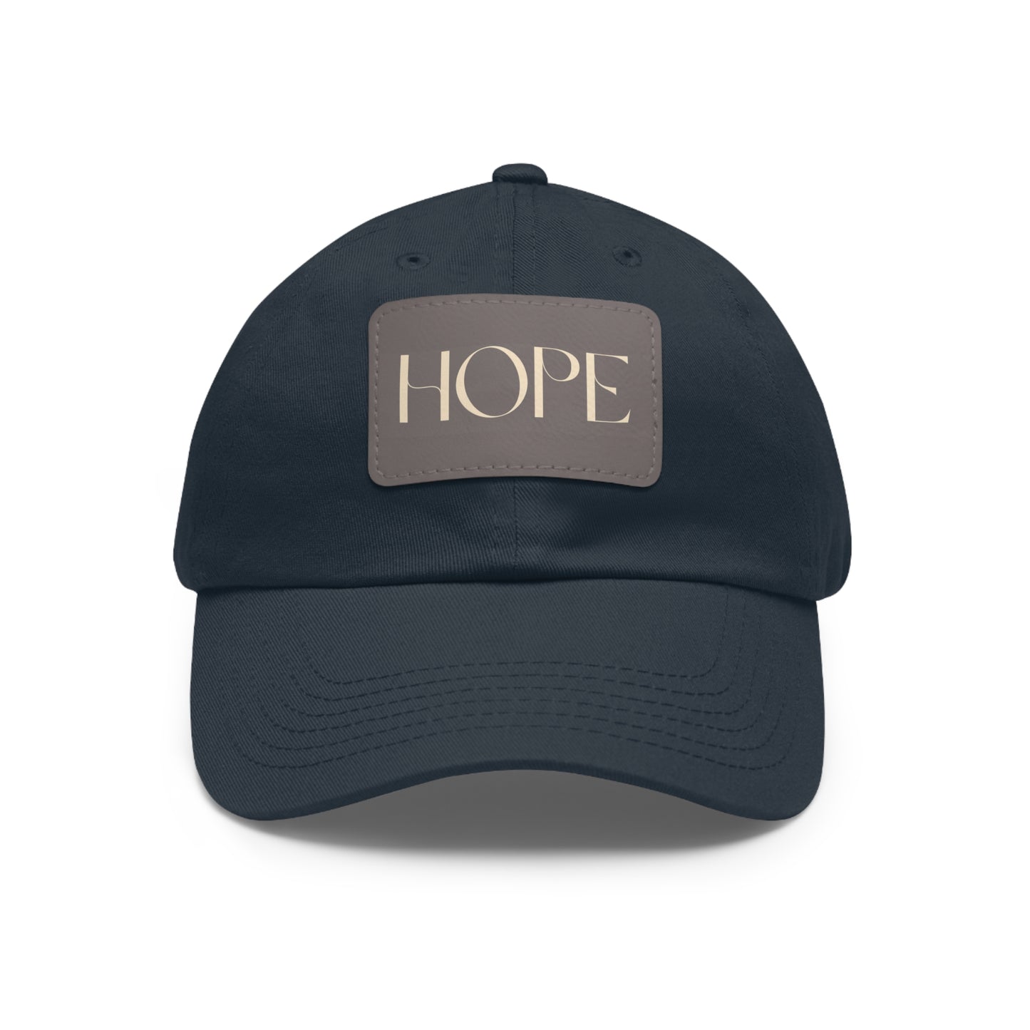 Message of HOPE- Cap Hat with Leather Patch (Rectangle)