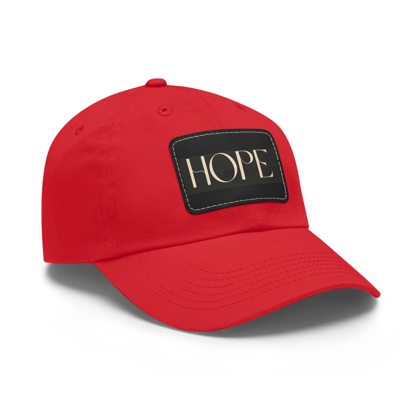 Message of HOPE- Cap Hat with Leather Patch (Rectangle)