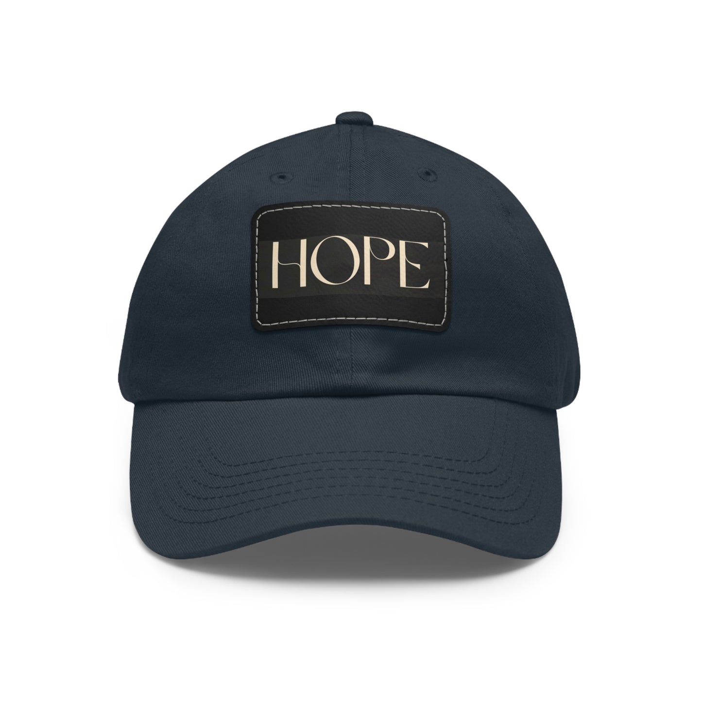 Message of HOPE- Cap Hat with Leather Patch (Rectangle)