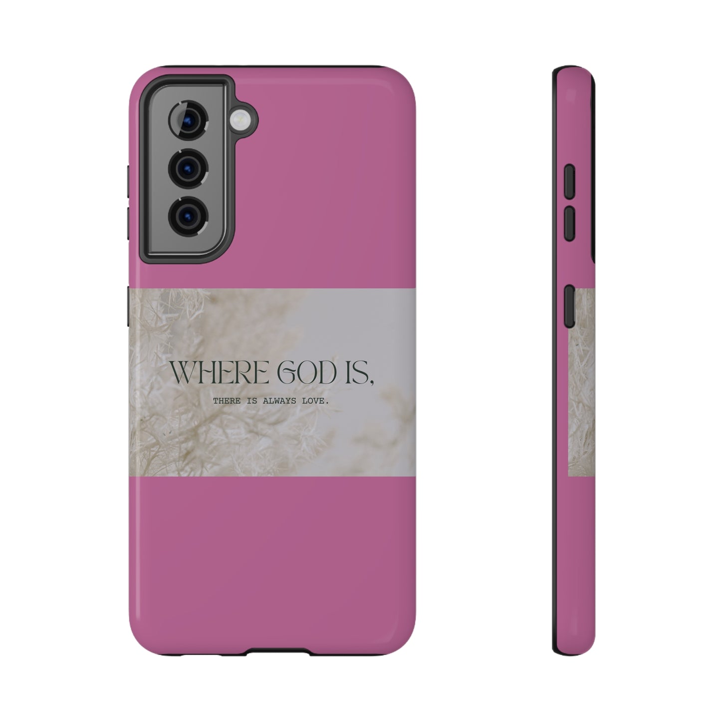 God With Love Pink Impact-Resistant Cases