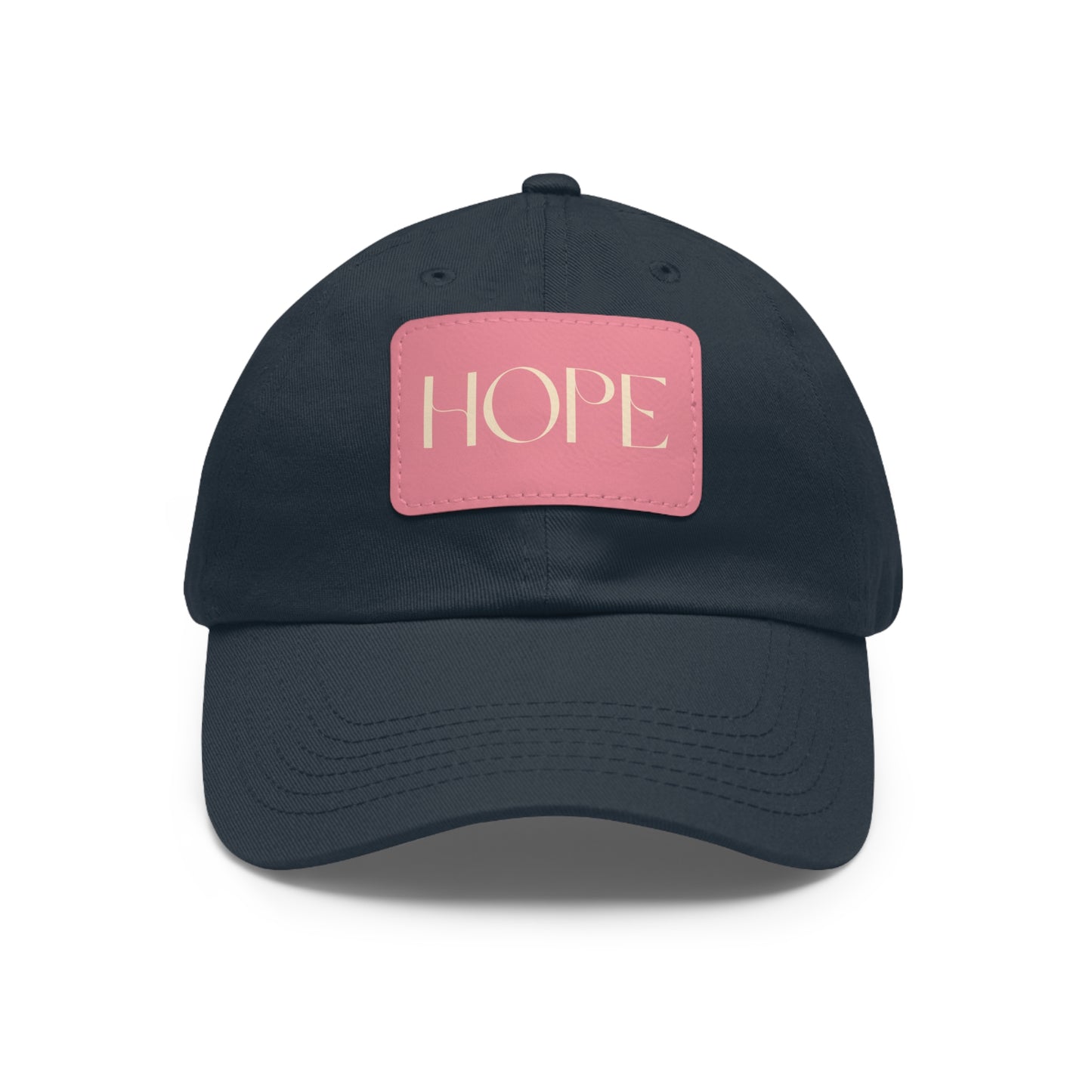 Message of HOPE- Cap Hat with Leather Patch (Rectangle)