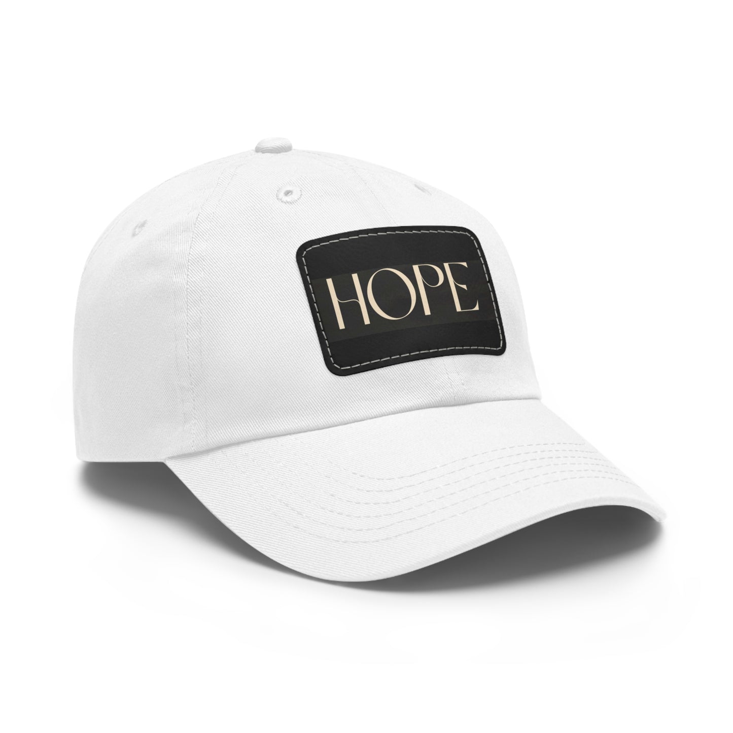 Message of HOPE- Cap Hat with Leather Patch (Rectangle)