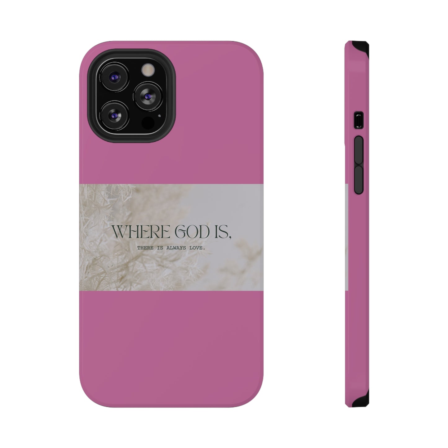 God With Love Pink Impact-Resistant Cases