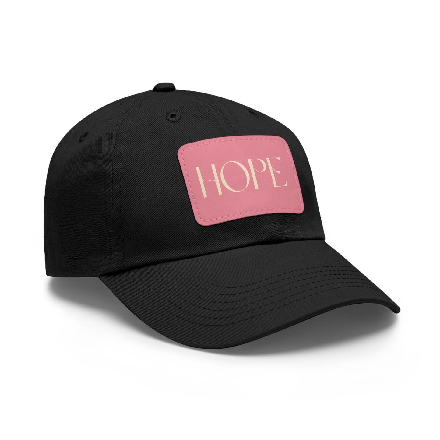 Message of HOPE- Cap Hat with Leather Patch (Rectangle)