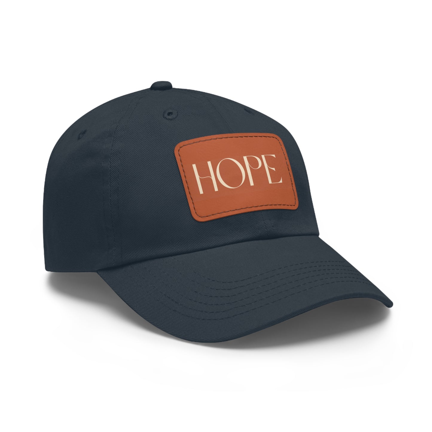 Message of HOPE- Cap Hat with Leather Patch (Rectangle)