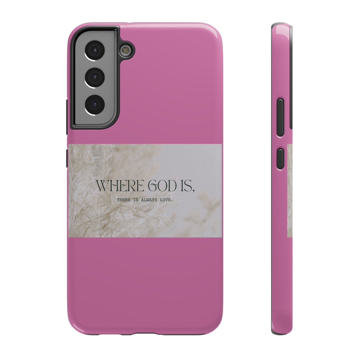 God With Love Pink Impact-Resistant Cases