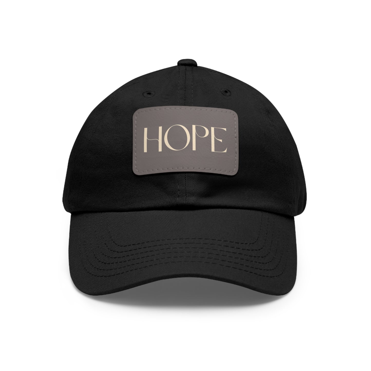 Message of HOPE- Cap Hat with Leather Patch (Rectangle)