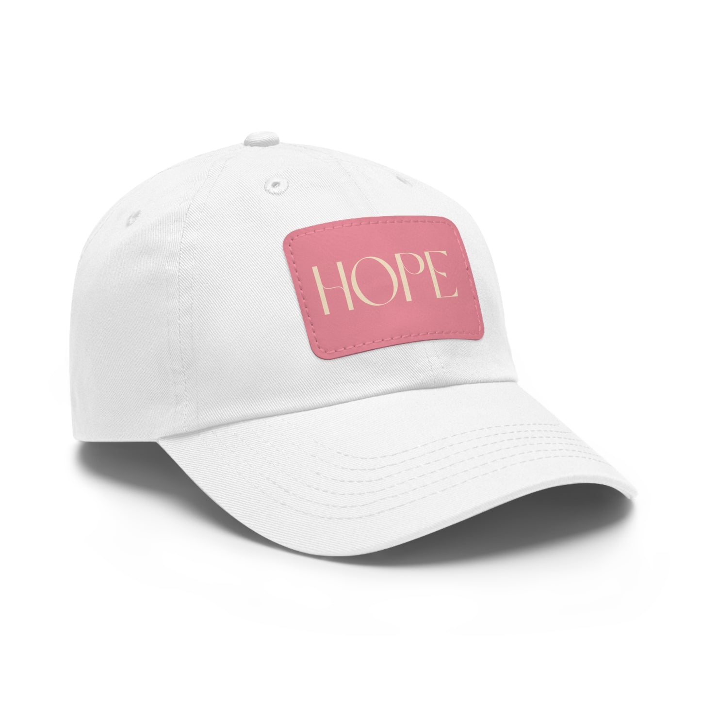 Message of HOPE- Cap Hat with Leather Patch (Rectangle)