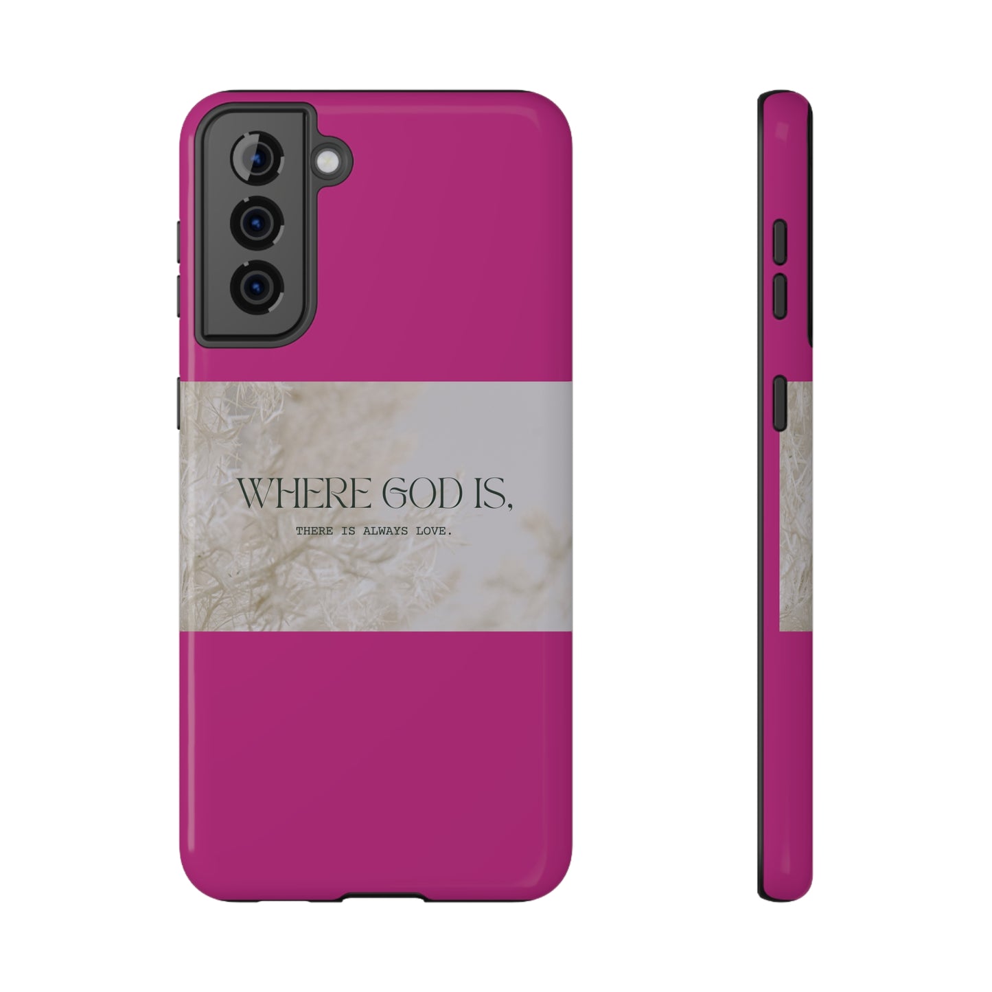 God With Love Fuchsia Pink Impact-Resistant Cases