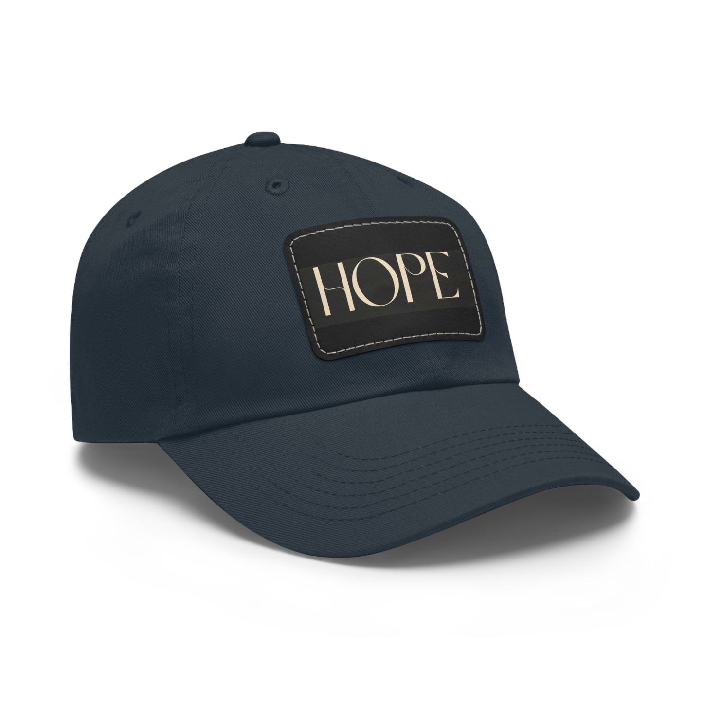 Message of HOPE- Cap Hat with Leather Patch (Rectangle)