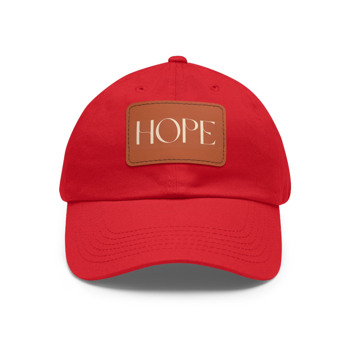 Message of HOPE- Cap Hat with Leather Patch (Rectangle)