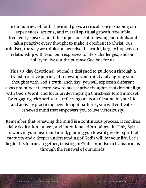 A Renewed Mind 30-Day Devotional Journal