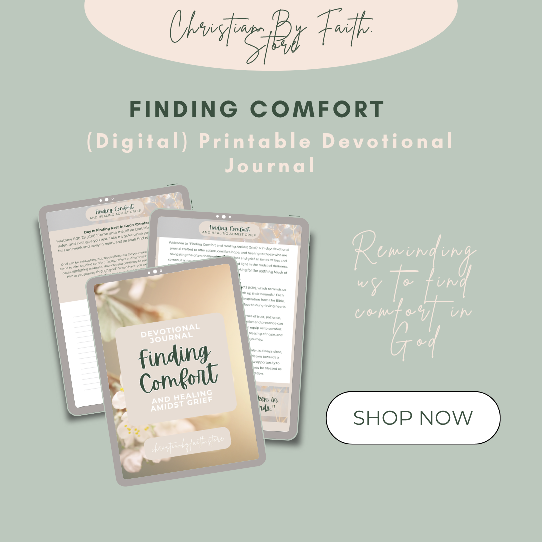 Finding Comfort (Amidst Grief)- (Digital, printable) Devotional Journal