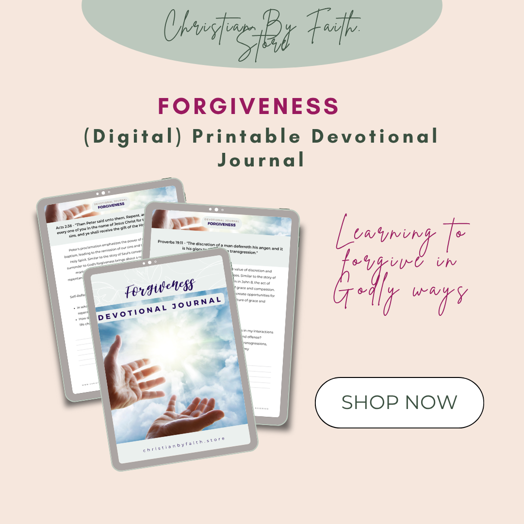 Forgiveness - Digital (print-out) devotional journal about finding forgivness